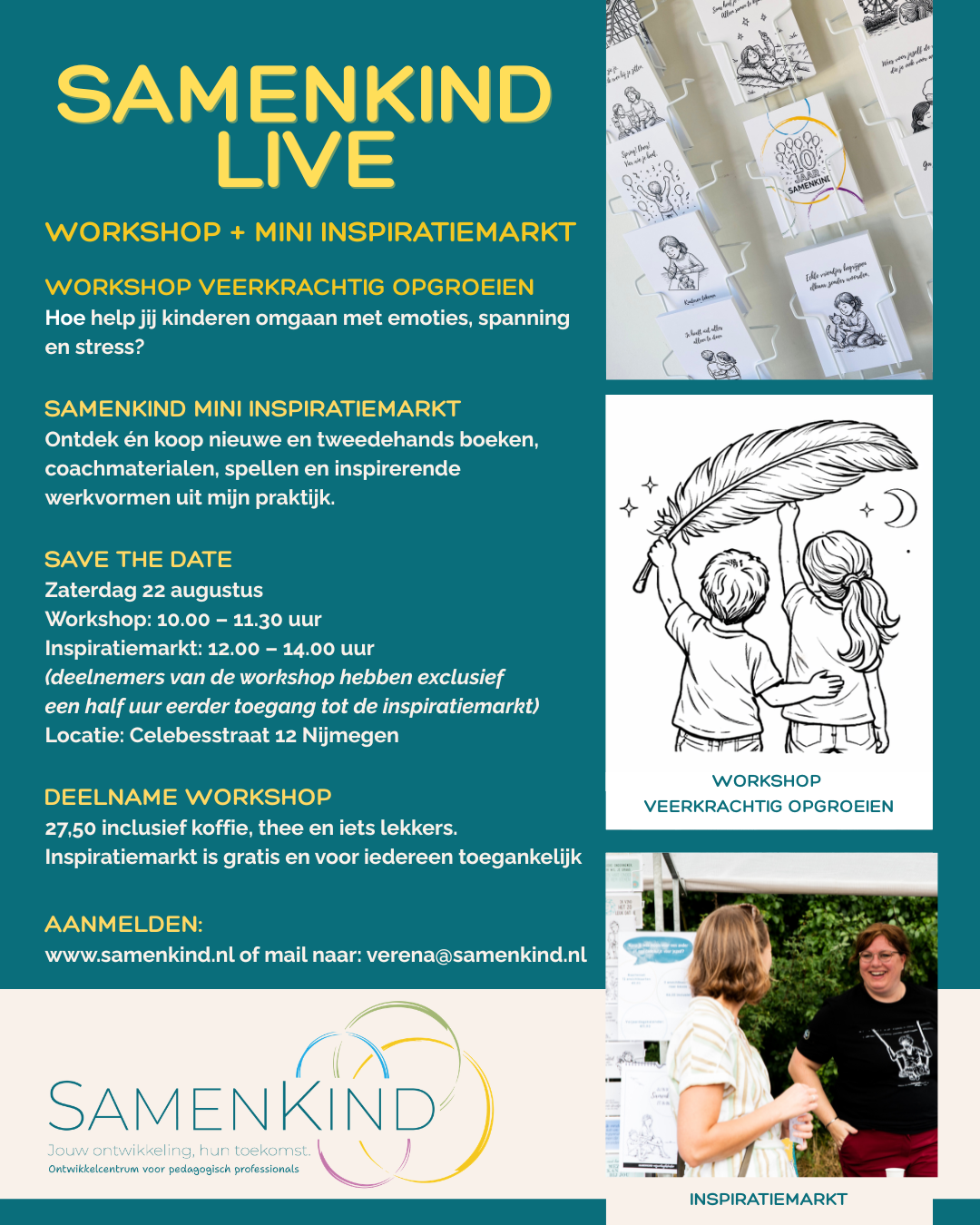 Samenkind LIVE! Workshop Veerkrachtig opgroeien en mini inspiratiemarkt - Afbeelding 2